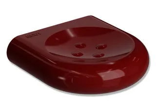 HEWI Seifenablage Ser 477, klein, mit Noppen rubinrot – Bild 2
