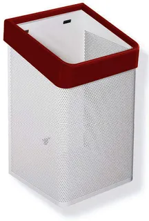HEWI Papierhandtuchkorb Ser 477, Lochblech weiß rubinrot – Bild 2