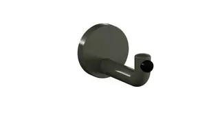 HEWI Wandhaken Ser 477 d:70mm, Türpuffer schwarz felsgrau – Bild 2
