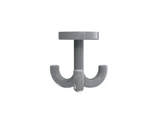 HEWI Dreifachhaken Ser 477, d:50mm, drehbar lichtgrau – Bild 2