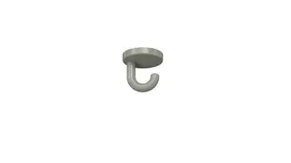 HEWI Haken Ser 477, d:40mm, als Unterkopfhaken lichtgrau – Bild 2
