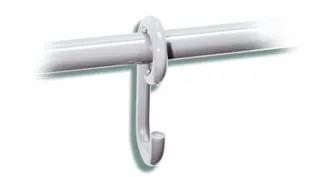 HEWI Haken Ser 477 verschiebbar, auf Stange d:33mm tiefschwarz