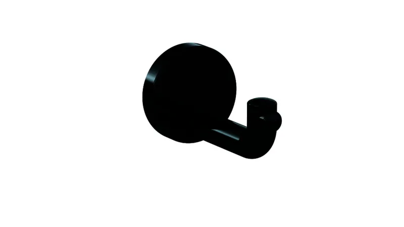 HEWI Wandhaken Ser 477 d:70mm, Türpuffer schwarz tiefschwarz