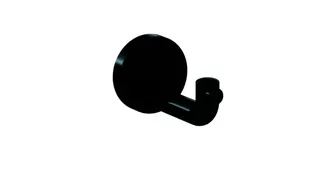 HEWI Wandhaken Ser 477 d:70mm, Türpuffer schwarz tiefschwarz