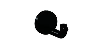 HEWI Wandhaken Ser 477 d:70mm, Türpuffer schwarz tiefschwarz – Bild 2