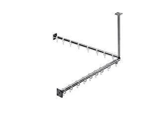 EC Duschvorhang-Set system2 00120 2 Duschvorhangstangen 800 mm chr