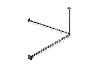 EC Duschvorhang-Set system2 00121 2 Duschvorhangstangen 900 mm chr