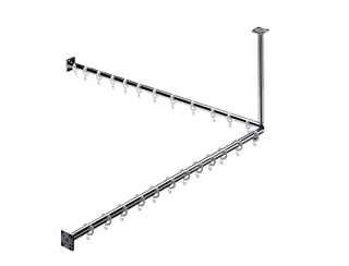 EC Duschvorhang-Set system2 00123 2 Duschvorhangstangen 1200 mm chr