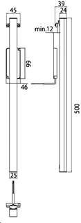 Emco LED-Spiegelklemmleuchte system2 00104 senkrecht 500x45x37 mm – Bild 2