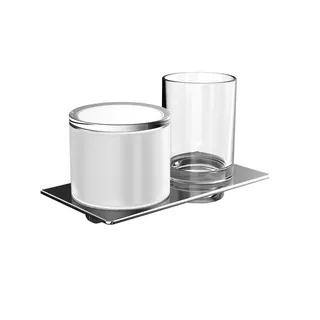 EC Glashalter/Seifenspender art 00102 Glasteil klar (innen mattiert) chr