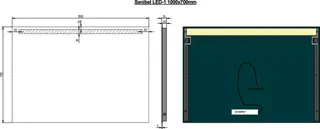 sanibel Leuchtspiegel LED-1 A15 unsichtbare Befestigung 1000x700mm – Bild 2