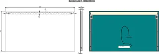 sanibel Leuchtspiegel LED-1 A15 unsichtbare Befestigung 1200x700mm – Bild 2