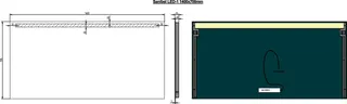sanibel Leuchtspiegel LED-1 A15 unsichtbare Befestigung 1400x700mm – Bild 2