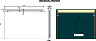 sanibel Leuchtspiegel LED-1 A15 unsichtbare Befestigung 1600x700mm – Bild 2