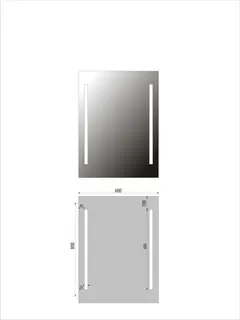 sanibel Leuchtspiegel LED-2 GO A16 Lichtstreifen links/rechts 600x800mm