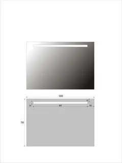 sanibel Leuchtspiegel LED-1 GO A16 Lichtstreifen oben 1000x700mm (BxH)