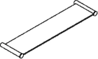 HEWI Ablage Sys 162, verchromt, B:450mm, Glasplatte – Bild 3