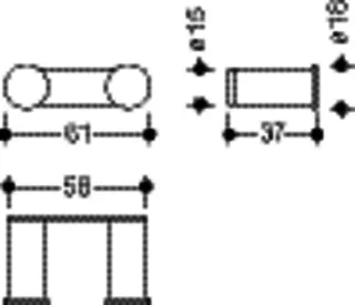 HEWI Doppelhaken Sys 162, verchromt – Bild 5