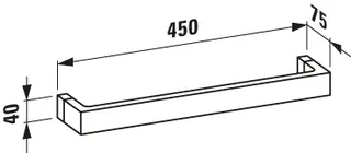 Handtuchhalter K-LAUFEN 450x75x40 bernstein – Bild 3