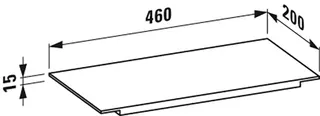 Ablage K-LAUFEN f.Waschtisch 460x200x15 rauchgrau – Bild 2