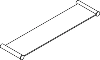 HEWI Ablage Sys 162, Edelstahl, B:450mm, Glasplatte – Bild 4