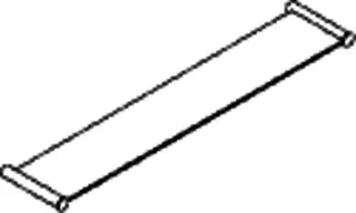 HEWI Ablage Sys 162, Edelstahl, B:600mm, Glasplatte – Bild 3