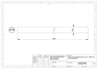 Vorhangstange 1,00 m lang, D=25mm – Bild 2