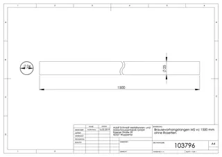 Vorhangstange 1,50 m lang, D=25mm – Bild 2