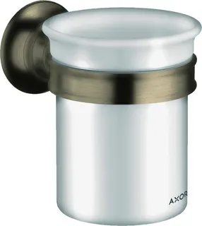 HG Zahnglas Axor Montreux brushed nickel mit Halter