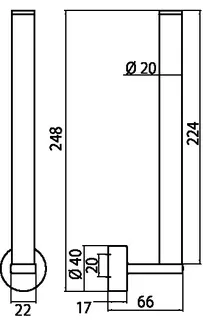 Emco Reservepapierhalter rondo2 00102 senkrecht, 2 Rollen chr – Bild 2