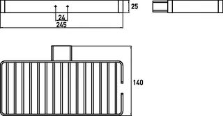 Emco Schwammkorb loft 00101 245x25x140 mm chr – Bild 3
