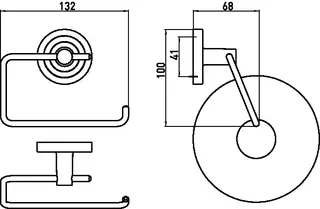 Emco Papierhalter polo 00102 ohne Deckel chr – Bild 2