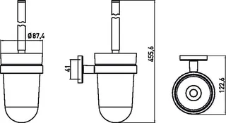 Emco Bürstengarnitur polo 00100 Glasteil satiniert chr – Bild 3