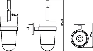 Emco Bürstengarnitur polo 00101 Kunststoffbehälter chr – Bild 3