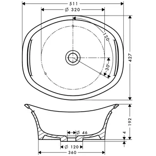 Hansgrohe Waschschüssel Axor Urquiola rund 500mm – Bild 5