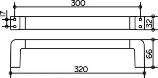 sanibel 5001-Wannengriff A23 300mm verchromt – Bild 2