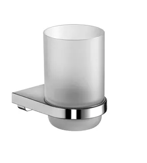 sanibel 5001-Glashalter A23 mit mattiertem Kristallglas verchromt