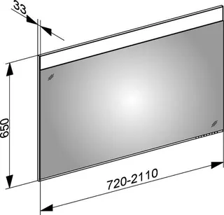Keuco Lichtspiegel Edition 400 11496, auf Maß, 720-1050 mm – Bild 2