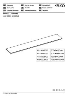 Keuco Cristallinglaspl. Edition 400 11510, 1050 x 120 x 8 mm – Bild 3