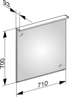 Keuco LS Edition Lignatur 13397 710x700x60mm 1 Lichtfarbe – Bild 2