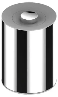 Abfalleimer, Deckel weiß design4YOU, verchromt