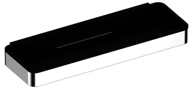 Duschkorb, 2-tlg. Kst-Einsatz schw.-grau design4YOU, verchromt