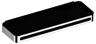 Duschkorb, 3-tlg. Kst-Einsatz schw.-grau design4YOU, verchromt