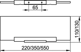 Cristallinglas-Platte 350 x 120 mm, lose design4YOU, Us. matt – Bild 2