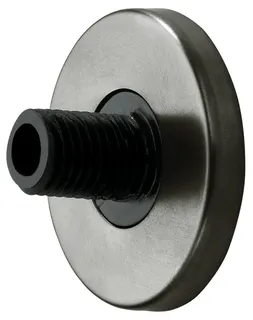 KE Wandbefestigung Plan 14935, mit Blende, silber-eloxiert/schwarzgrau