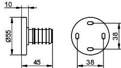 Keuco Wandbefestigung Plan 14935, mit Blende, silber-eloxiert/schwarzgrau – Bild 2