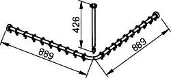 Keuco Brausevorhangstangen-Set Plan 14937, für Dusche 90x90, silber-eloxiert – Bild 2
