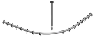 KE Brausevorhangstangen-Set Plan 14938, für Dusche 90x90, silber-eloxiert