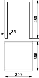 Keuco Hocker Plan 14982, verchromt/lichtgrau – Bild 2