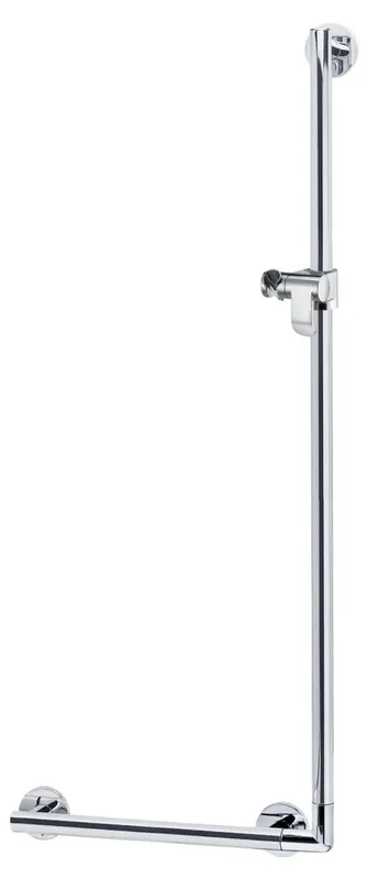 Keuco Winkelgriff Plan Care 34906, 90 Gr re/li, mit Brausehalter, silber-eloxiert